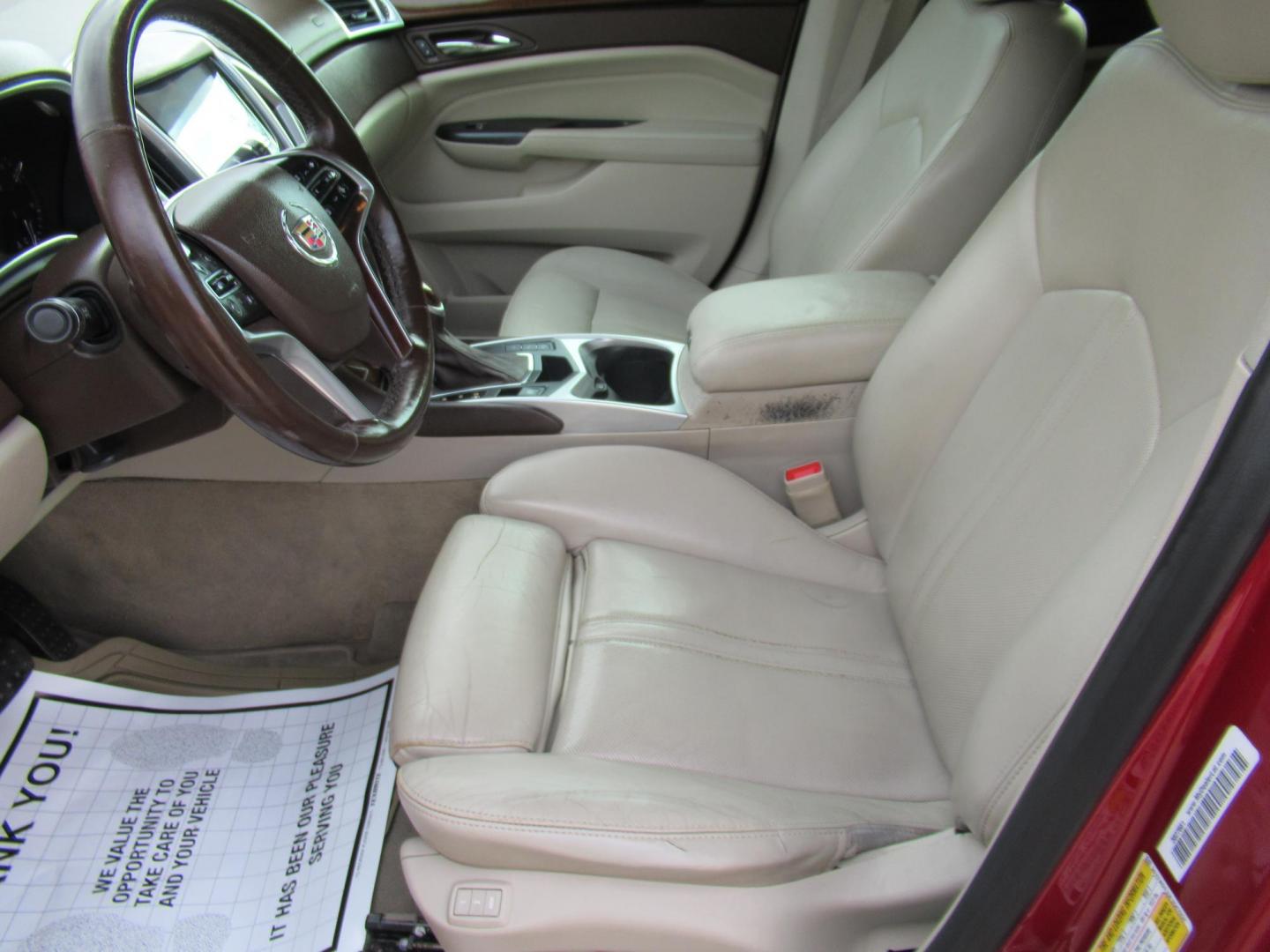 2014 Red /Tan Cadillac SRX Premium Collection FWD (3GYFNDE33ES) with an 3.6L V6 DOHC 24V FFV engine, Automatic transmission, located at 1511 North Shepherd Dr., Houston, TX, 77008, (281) 657-1221, 29.798361, -95.412560 - 2014 CADILLAC SRX PREMIUM COLLECTION VIN: 3GYFNDE33ES567934 3 G Y F N D E 3 3 E S 5 6 7 9 3 4 4 DOOR WAGON/SPORT UTILITY 3.6L V6 F DOHC 24V GASOLINE FRONT WHEEL DRIVE - Photo#1